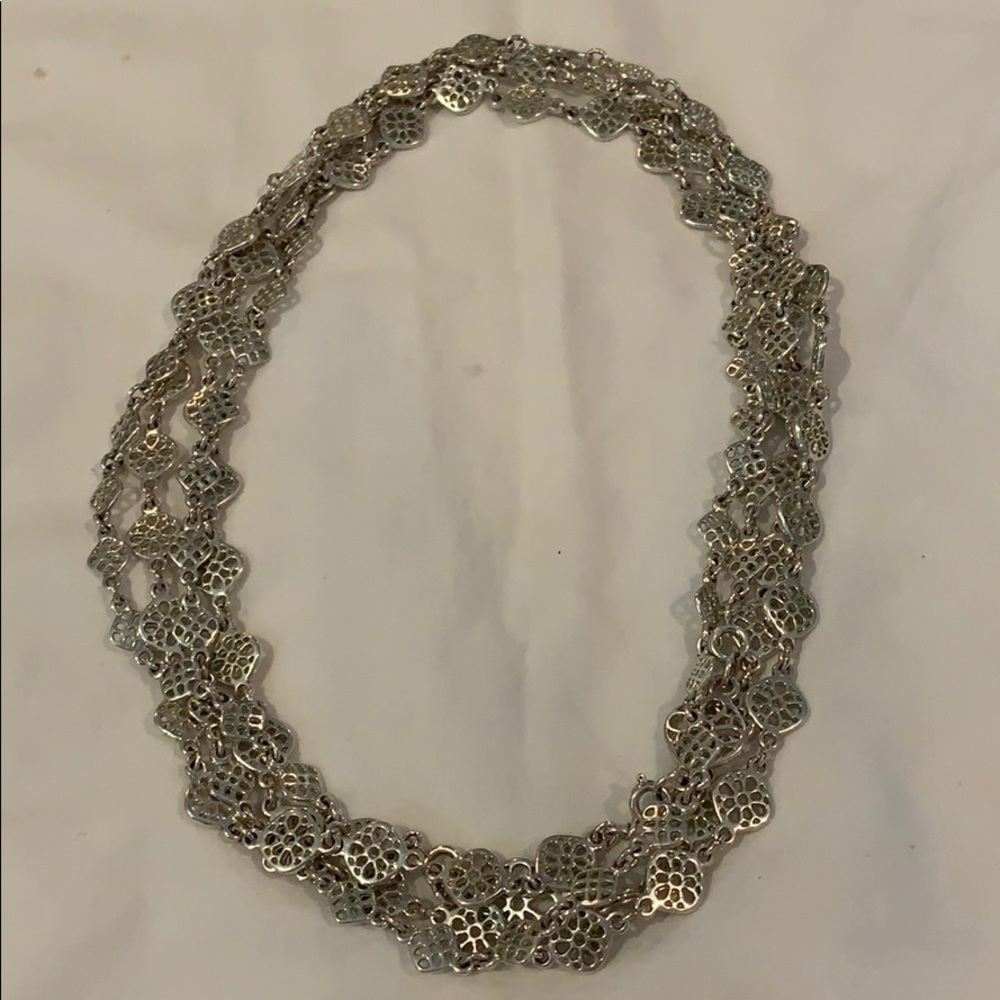 Stella & Dot 68” Silver Necklace